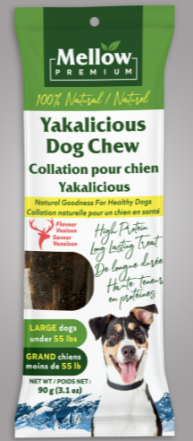Mellow Premium Yakalicious Dog Chew - Venison Flavor