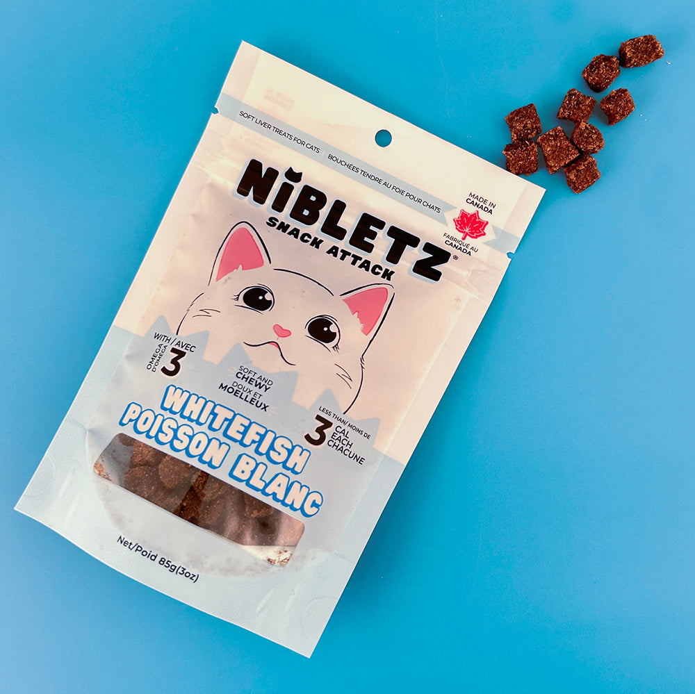 Nibletz Soft Moist Treats for Cats, Whitefish Flavour