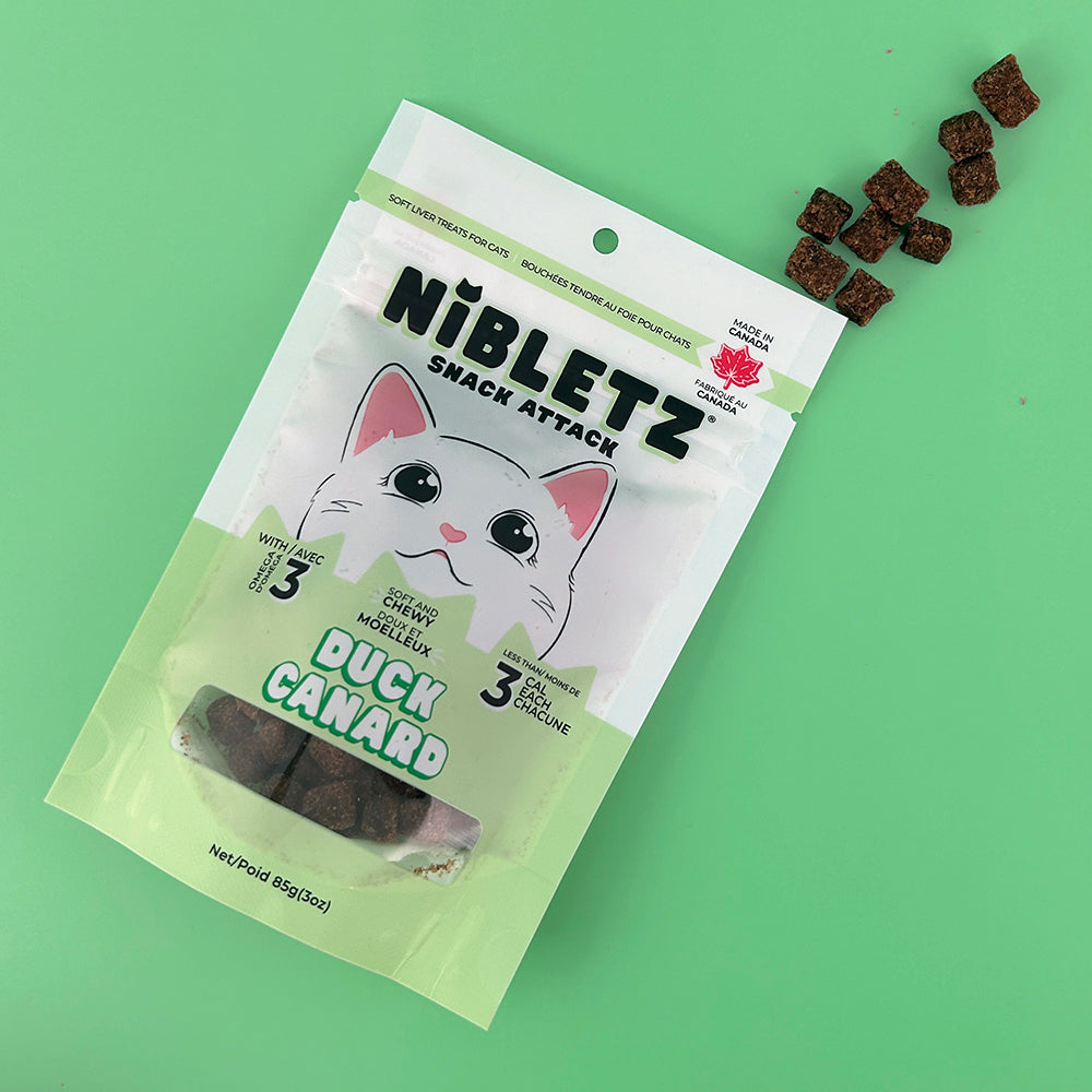 Nibletz Soft Moist Treats for Cats, Duck Flavour