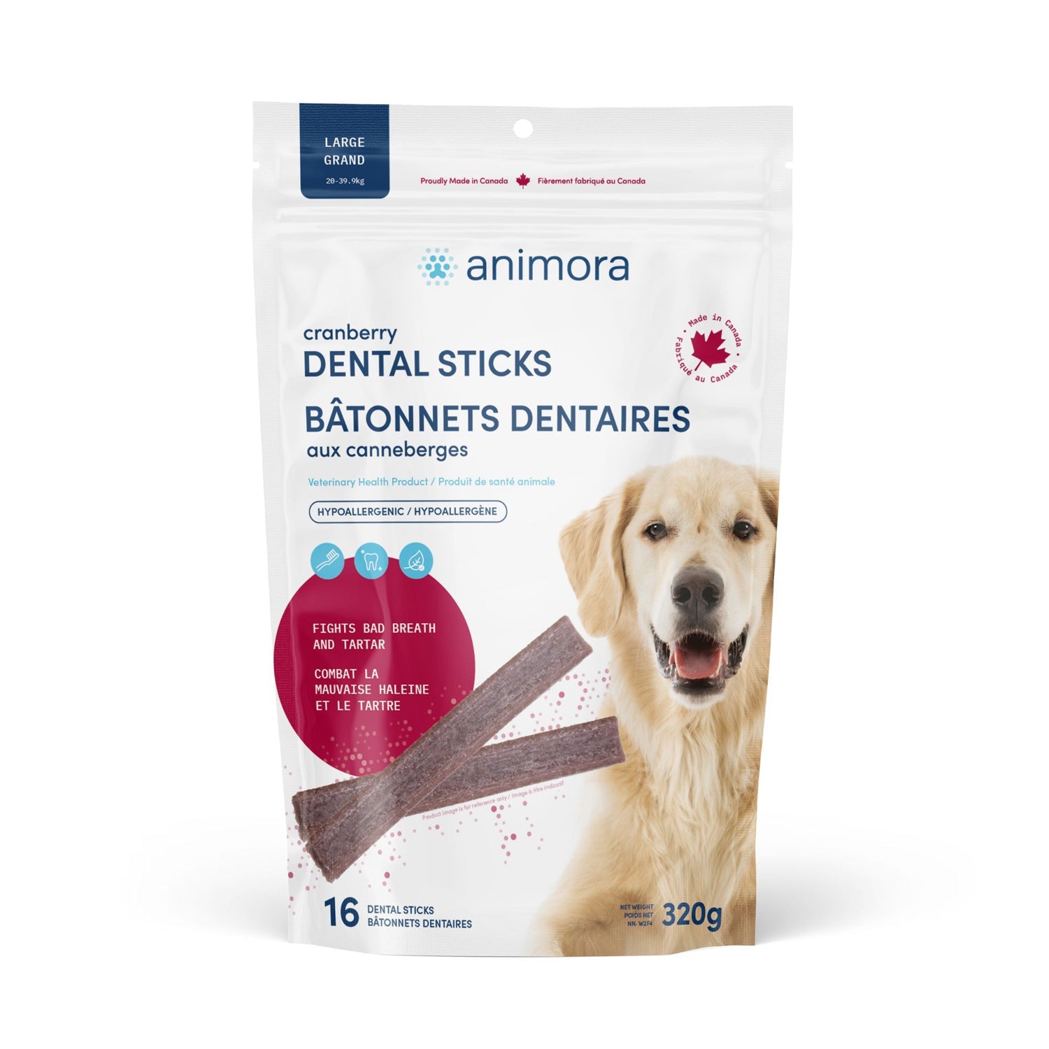 Animora Cranberry Dental Sticks For Dogs - Pets Drug Mart