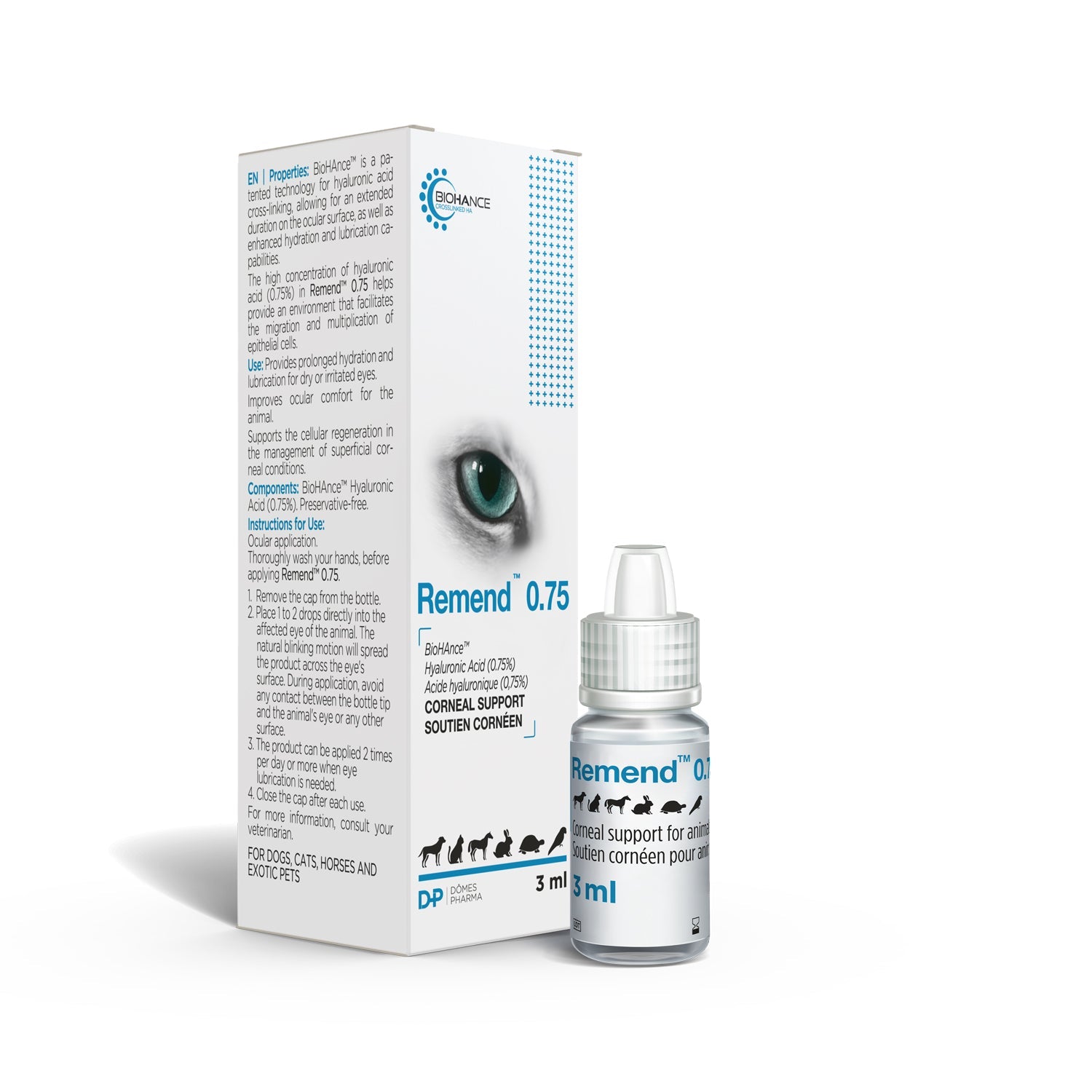 BioHAnce Remend 0.75% Corneal Support Eye Drops - Pets Drug Mart