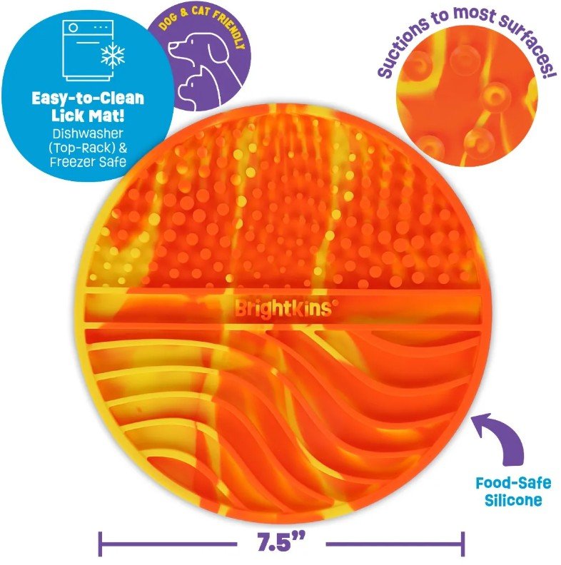 Brightkins Tie Dye Round Lick Mat - Pets Drug Mart