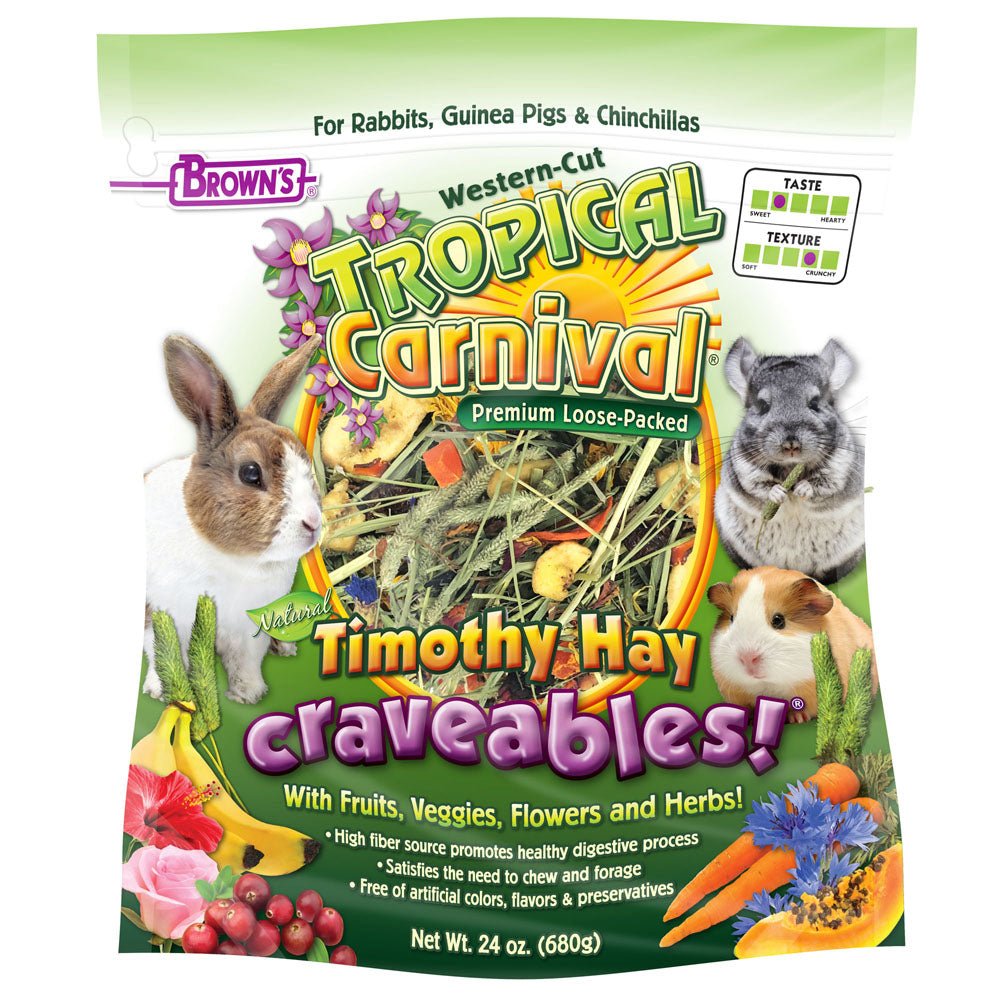 Brown's Tropical Carnival Western - Cut Timothy Hay Cravables! For Small Animals - Pets Drug Mart