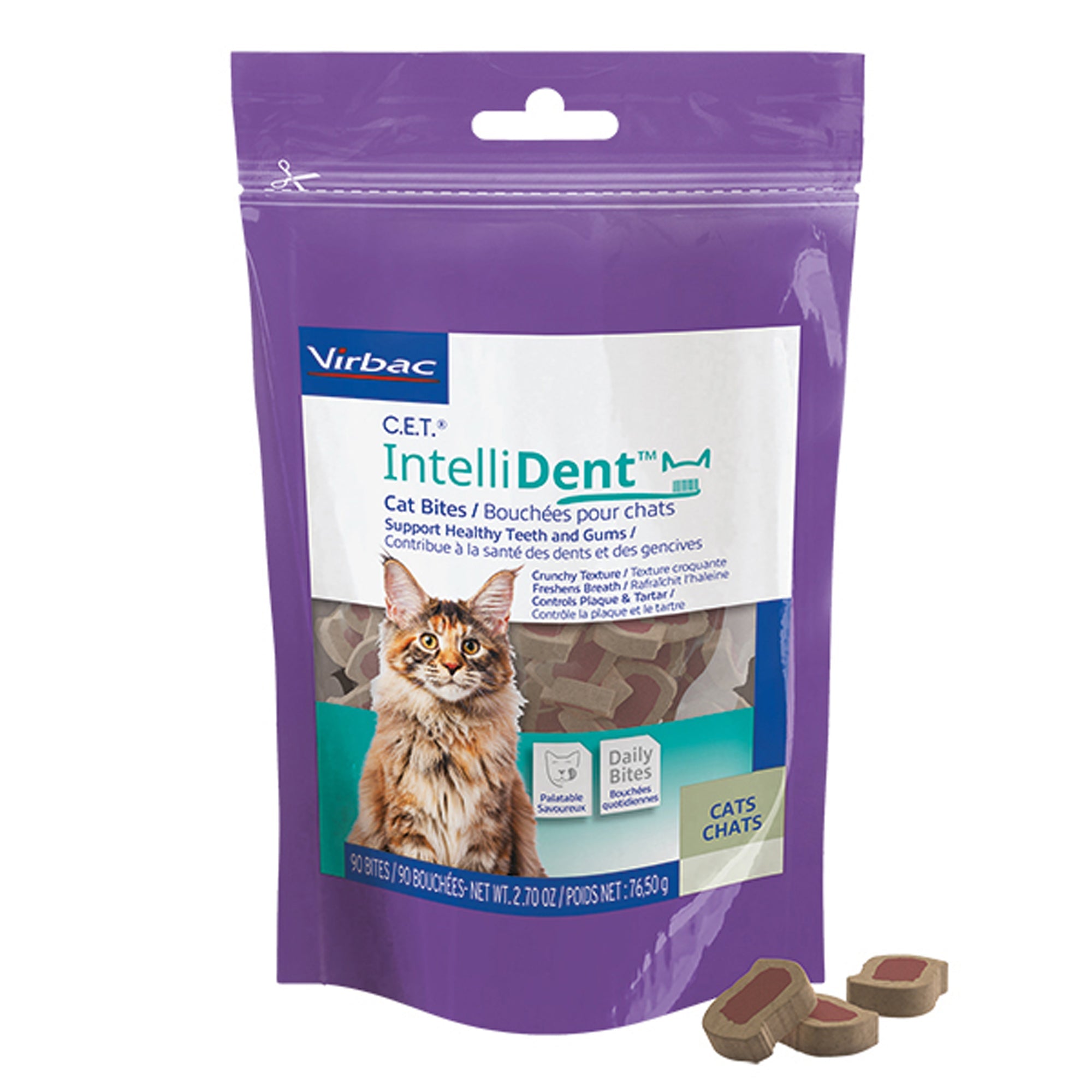 C.E.T IntelliDent Cat Bites 90 Count - Pets Drug Mart