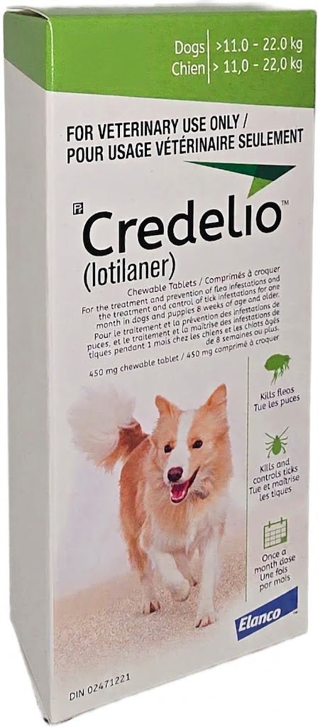 Credelio (lotilaner) Chewable Tablet For Dogs 11 To 22 Kg (Green) - Pets Drug Mart