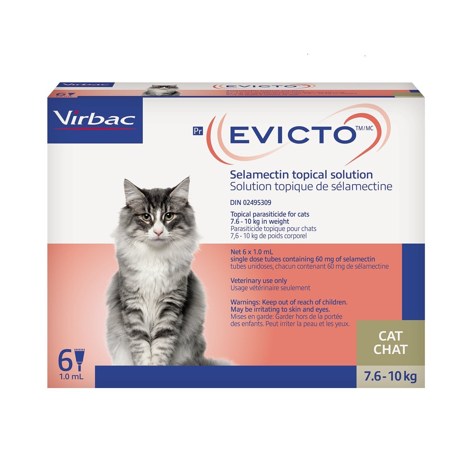 EVICTO Selamectin Topical Solution For Cats 7.6 To 10 Kg (Taupe) - Pets Drug Mart