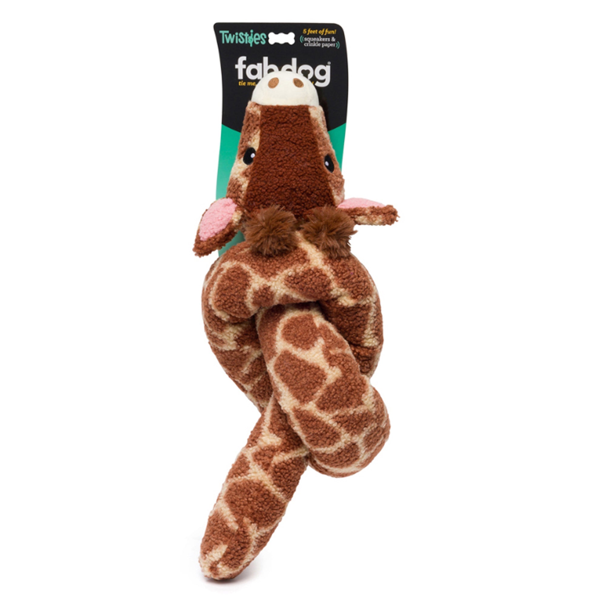 FabDog Twisty Tiger Plush Dog Toy - Pets Drug Mart