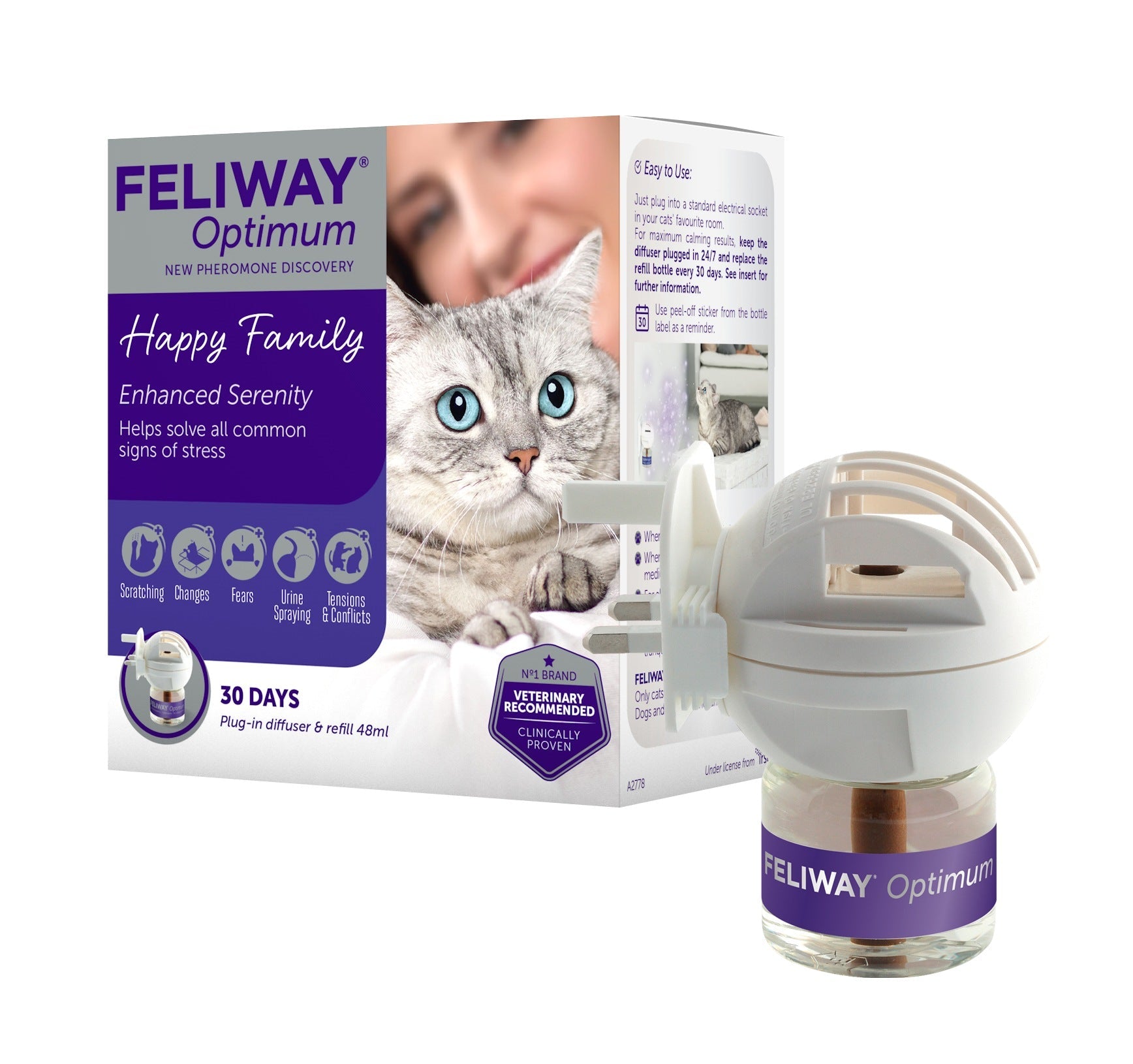Feliway Optimum Calming Starter Kit Diffuser & Refill For Cats - Pets Drug Mart