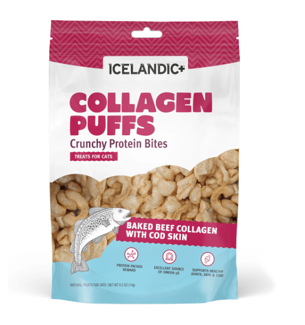 Icelandic+ Collagen Puffs Treats For Cats Baked Beef Collagen With Cod Skin - Pets Drug Mart