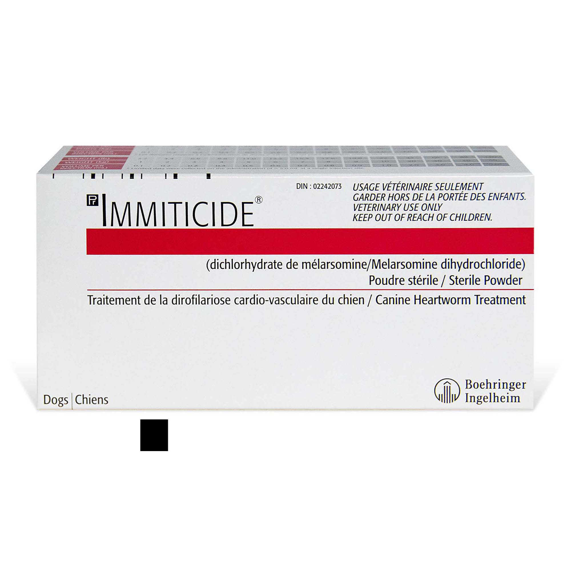 Immiticide 50 mg per 2 mL vial - 5 pack - Pets Drug Mart