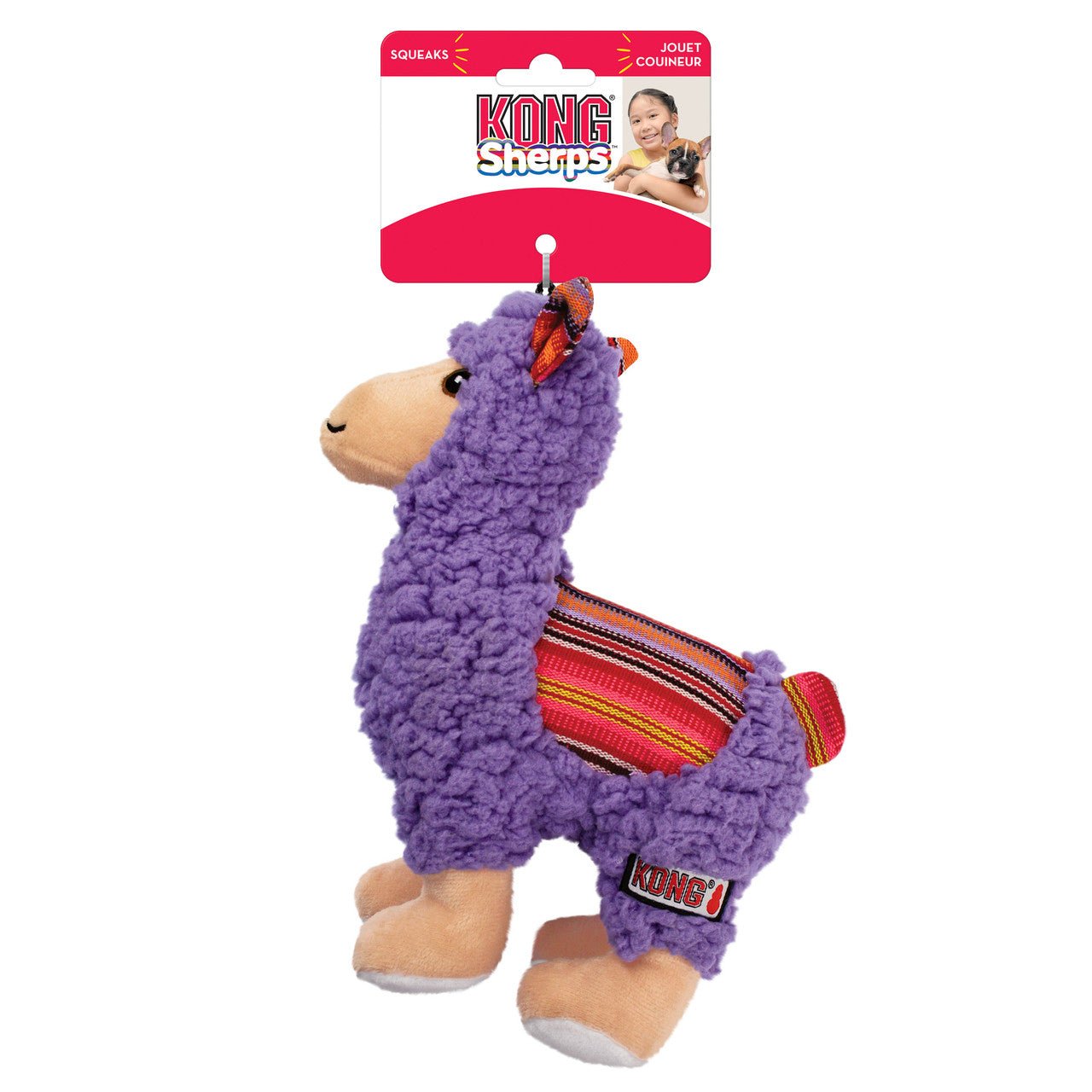 KONG Sherps Llama Plush Dog Toy - Pets Drug Mart