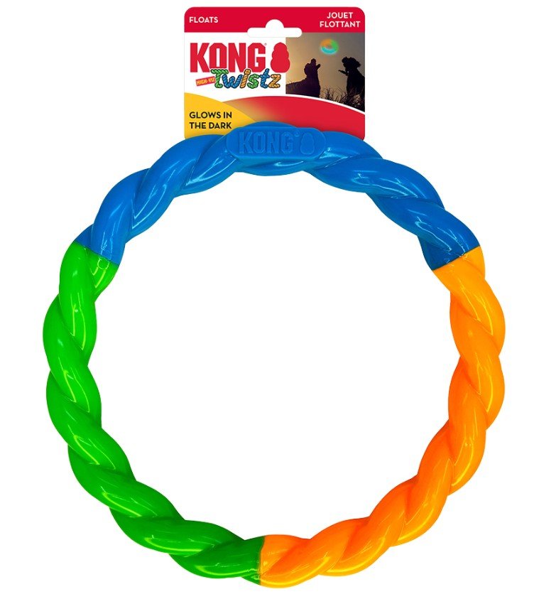 KONG Twistz High-Viz Ring Dog Toy - Pets Drug Mart