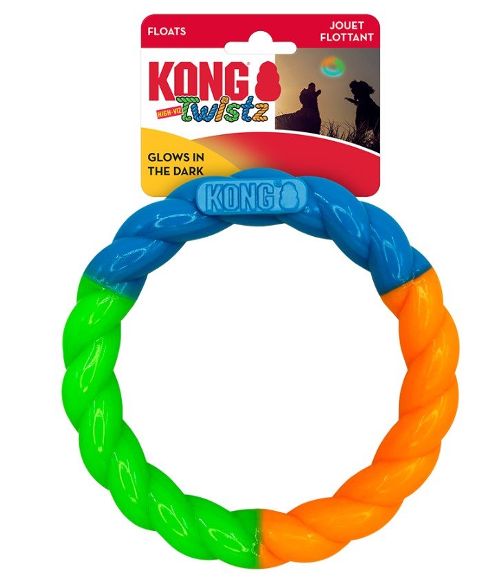 KONG Twistz High-Viz Ring Dog Toy - Pets Drug Mart