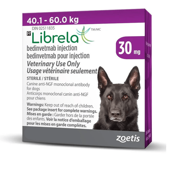 Librela (bedinvetmab) 30 mg/mL Injectable for Dogs 40.1 to 60 kg (Purple) - Pets Drug Mart