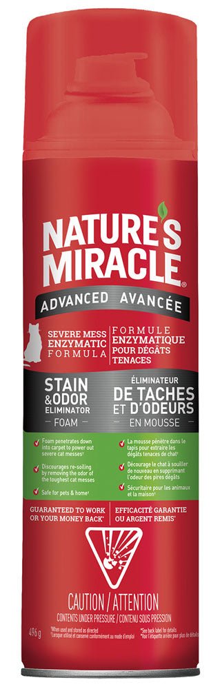 Nature's Miracle Advanced Cat Stain & Odour Foam - Pets Drug Mart
