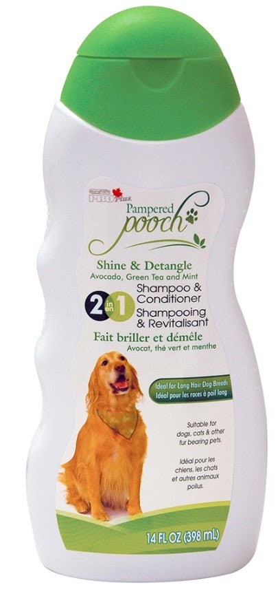 Pampered Pooch Shine & Detangle 2 in 1 Shampoo & Conditioner - Pets Drug Mart