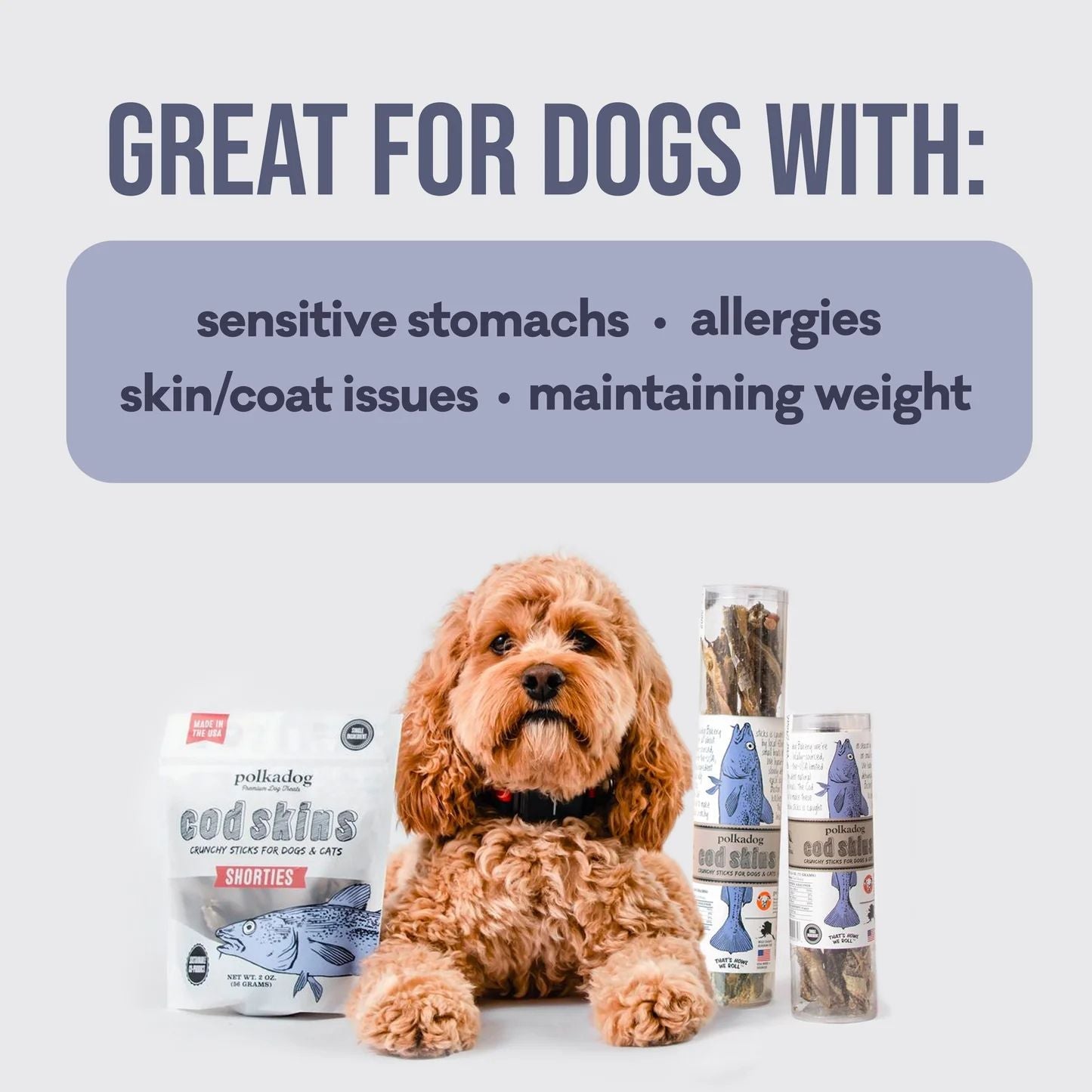 Polkadog Cod Skin Crunchy Sticks For Dogs - Pets Drug Mart