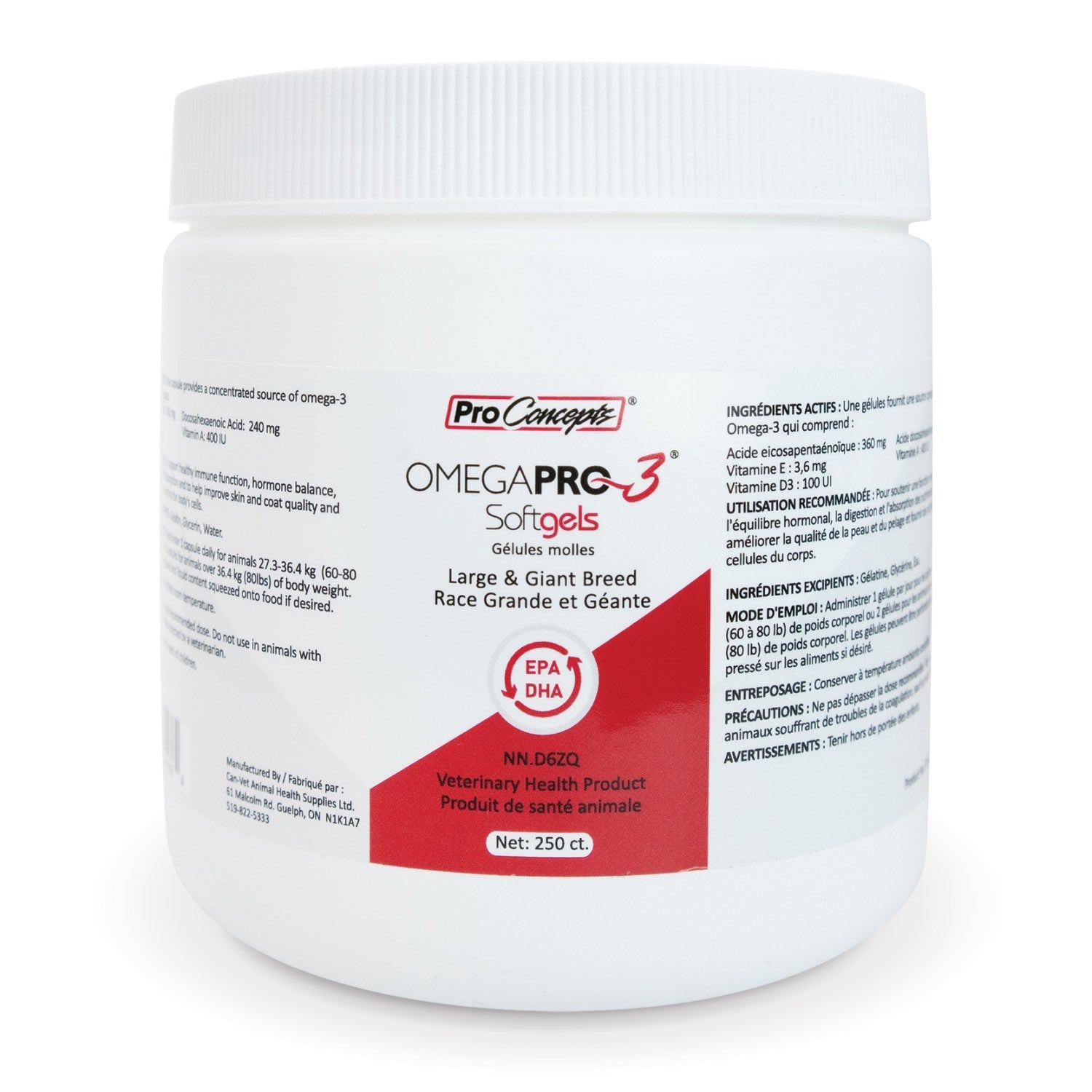 ProConcepts OmegaPro - 3 Softgels Large & Giant Breed (600 mg) - Pets Drug Mart