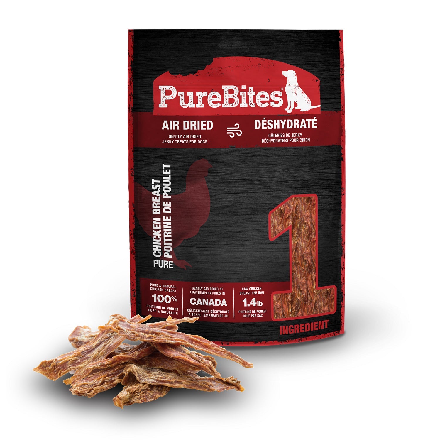 PureBites Air Dried Chicken Breast Jerky Treats For Dogs - Pets Drug Mart