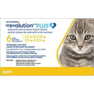 Revolution Plus For Cats & Kittens 1.3 To 2.5 Kg (Gold) - Pets Drug Mart