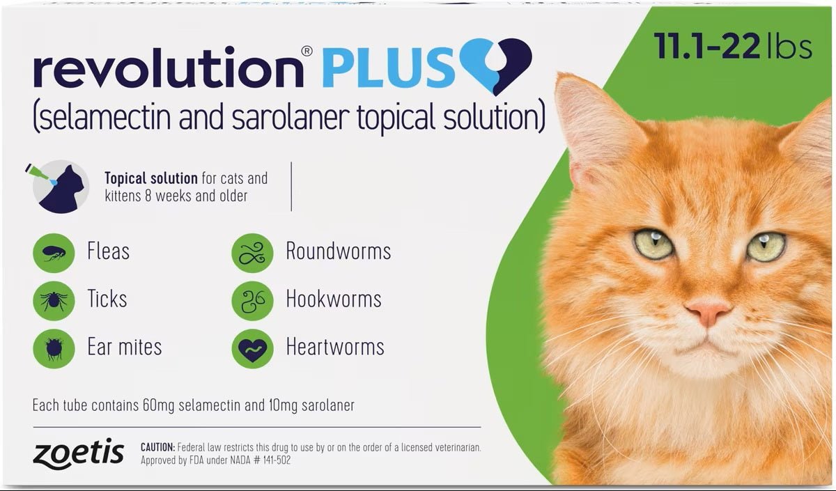 Revolution Plus (selamectin & sarolaner) For Cats & Kittens 5.1 To 10 Kg (Green) - Pets Drug Mart