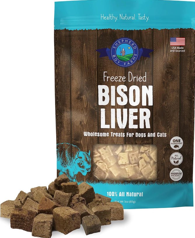 Shepherd Boy Farms Freeze Dried Raw Bison Liver Treats for Cats & Dogs - Pets Drug Mart