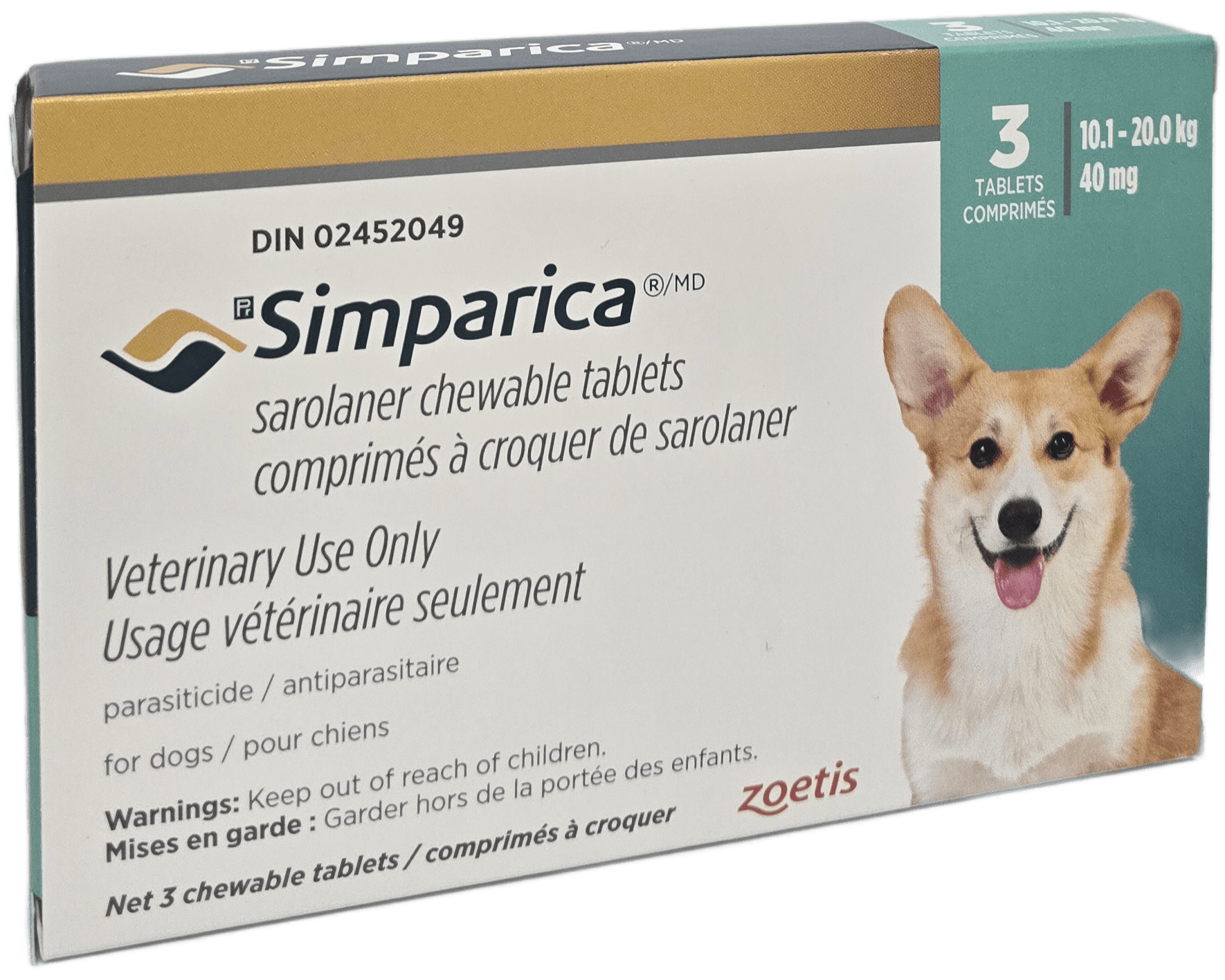 Simparica Chewable Tablet For Dogs 10.1 To 20 Kg (Aqua) - Pets Drug Mart