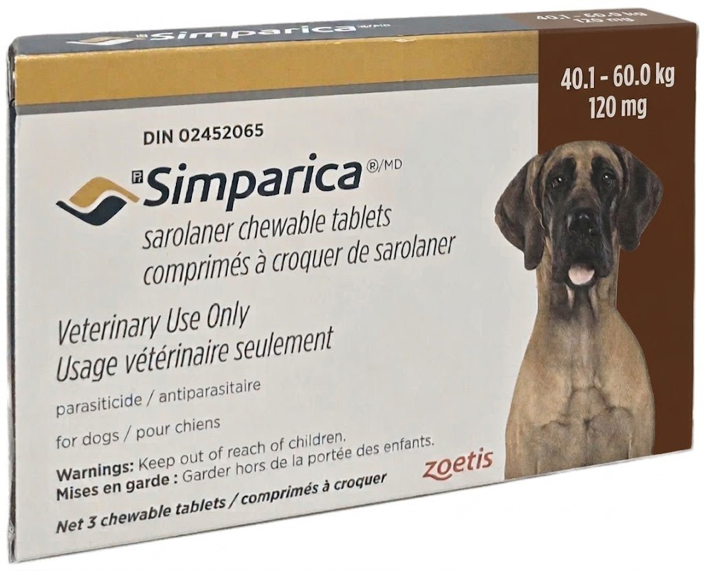 Simparica Chewable Tablet For Dogs 40.1 To 60 Kg (Brown) - Pets Drug Mart