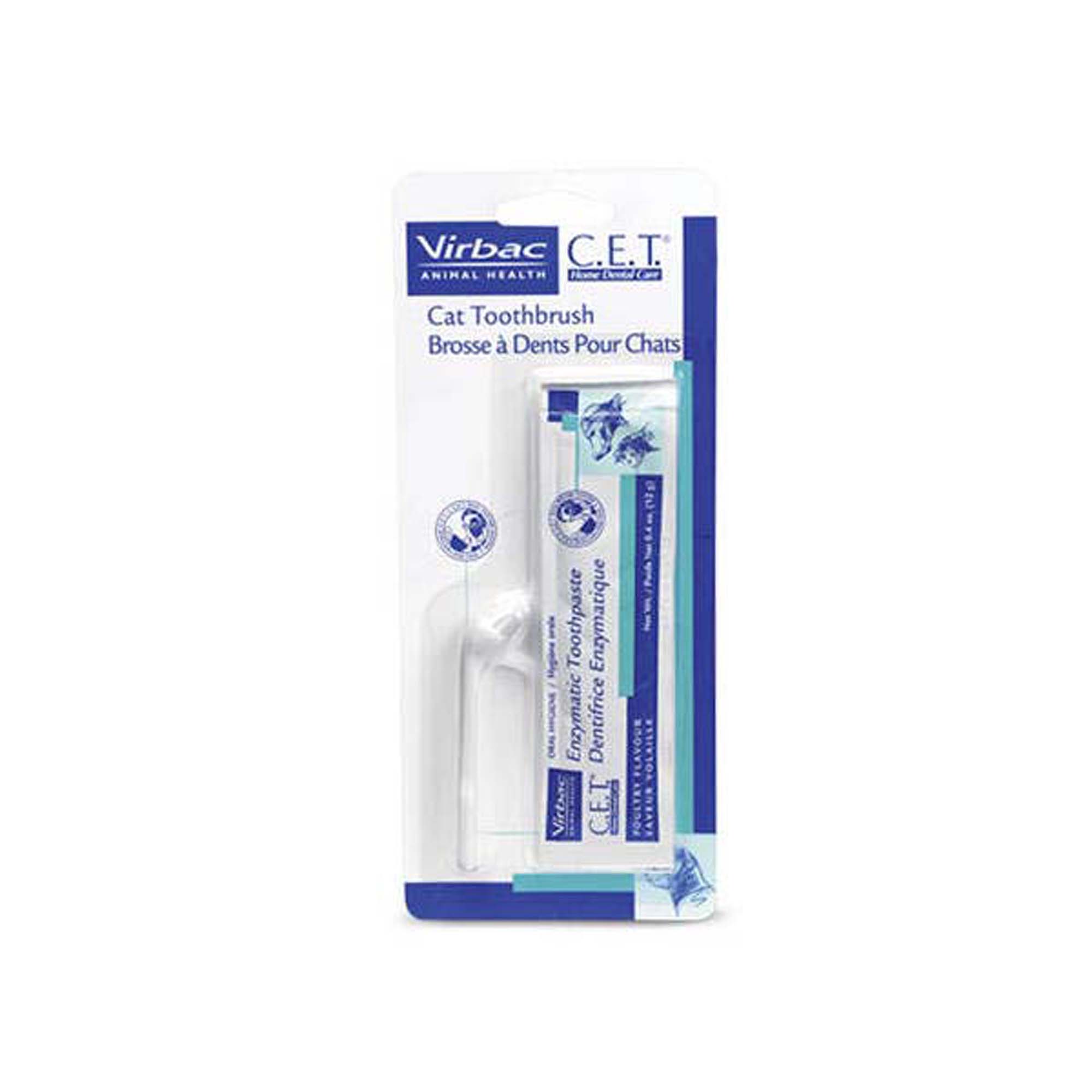 Virbac C.E.T Cat Toothbrush Dental Kit with 12g Toothpaste - Pets Drug Mart