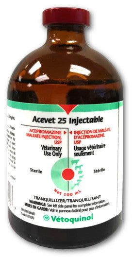 Acevet (acepromazine) 25mg/mL Injectable Solution - 100 mL