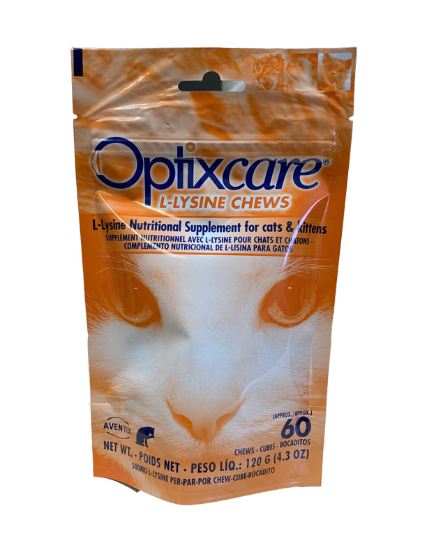 Optixcare L-Lysine Chews For Cats & Kittens 60 Count
