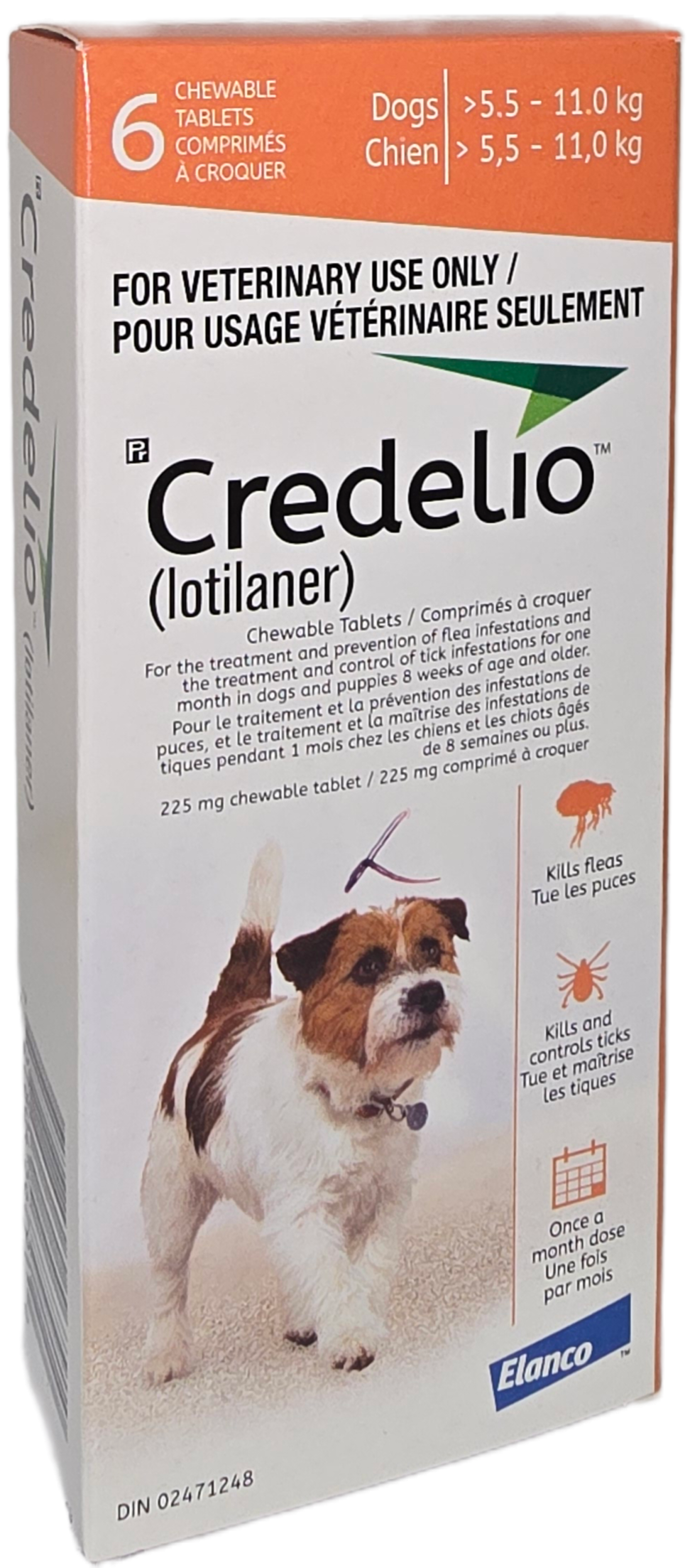 Credelio (lotilaner) Chewable Tablet For Dogs 5.5 To 11 Kg (Orange)