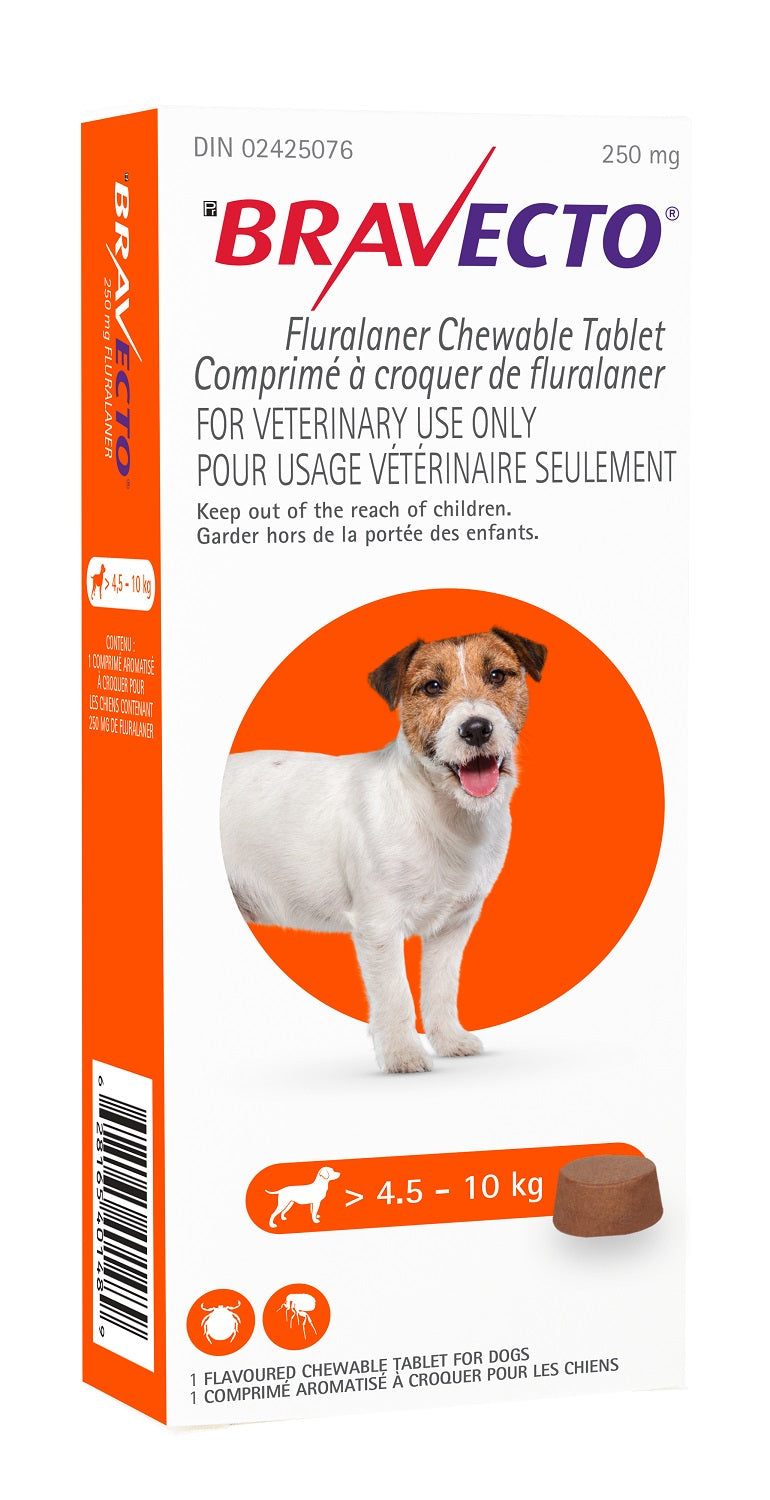 Bravecto Chews For Small Dogs 4.6 To 10 kg (Orange)