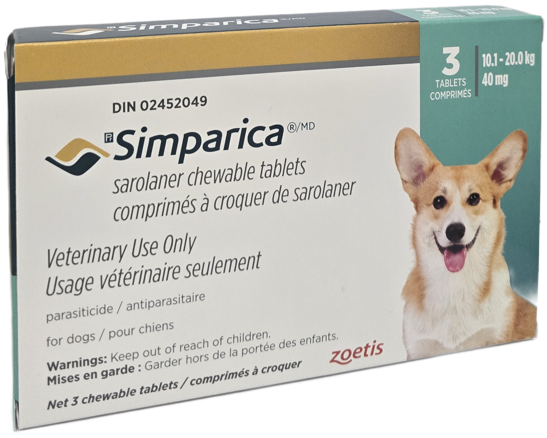 Simparica Chewable Tablet For Dogs 10.1 To 20 Kg (Aqua) - 1 Tablet