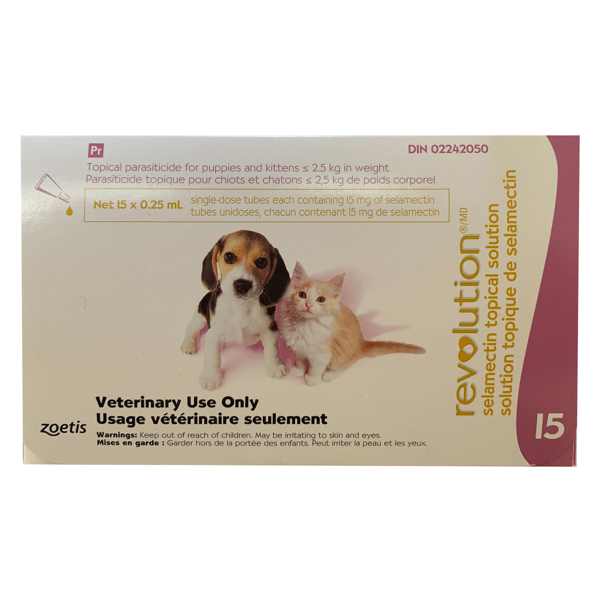 Revolution Heartworm & Flea Control For Puppies & Kittens - Under 2.5 Kg (Mauve)