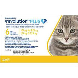 Revolution Plus For Cats & Kittens 1.3 To 2.5 Kg (Gold) - 1 Dose