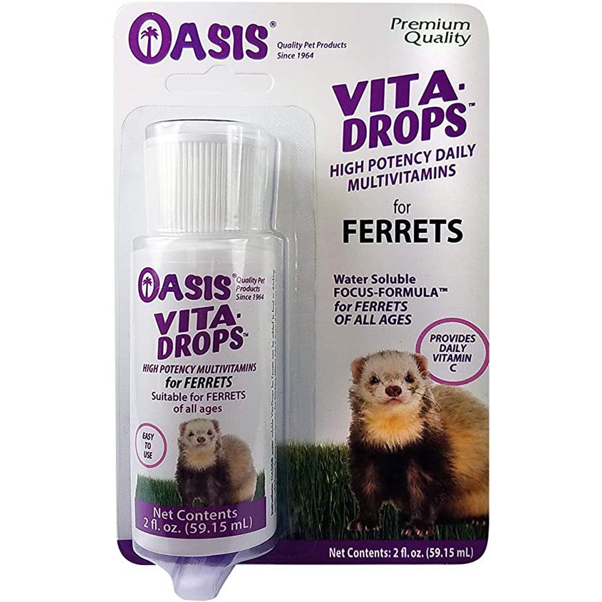 Oasis Vita-Drops Pure C Vitamin C Supplement For Ferrets