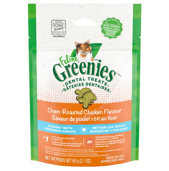 Greenies Dental Treats for Cats Oven Roasted Chicken