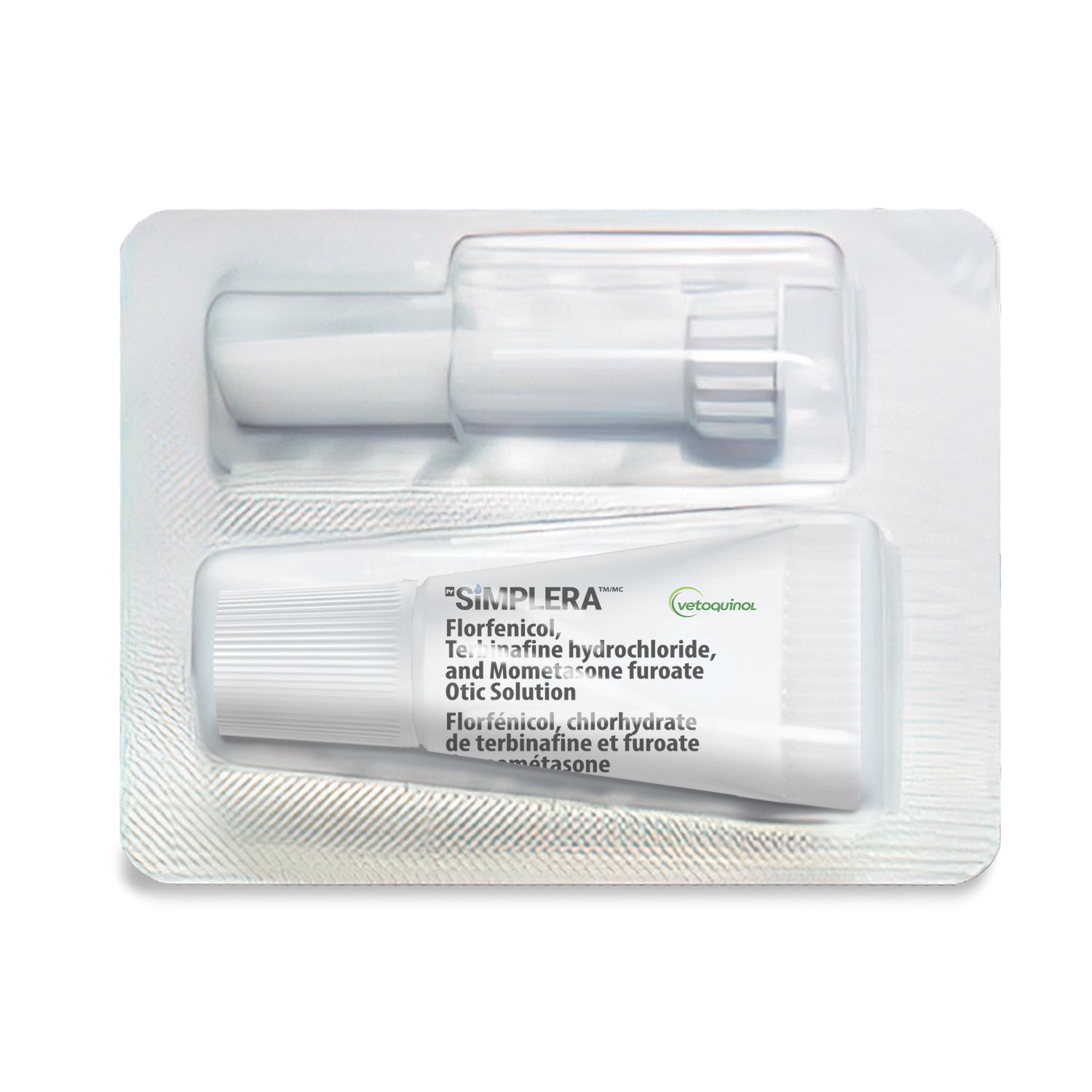 Simplera (flofenicol, terbinafine hydrochloride, mometasone furoate) Otic Solution