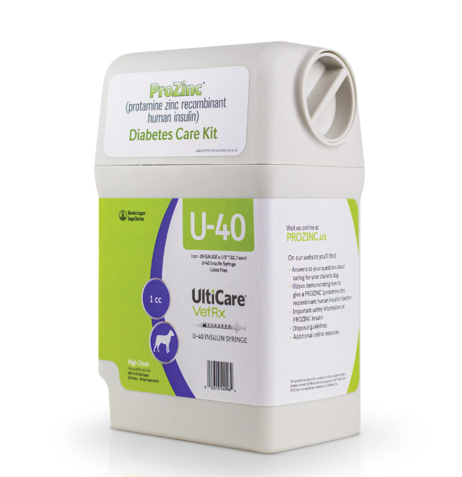 ProZinc UltiCare Care Kit Dispenser & U-40 Insulin Syringes 29G x 1/2 Inch 100 Pack