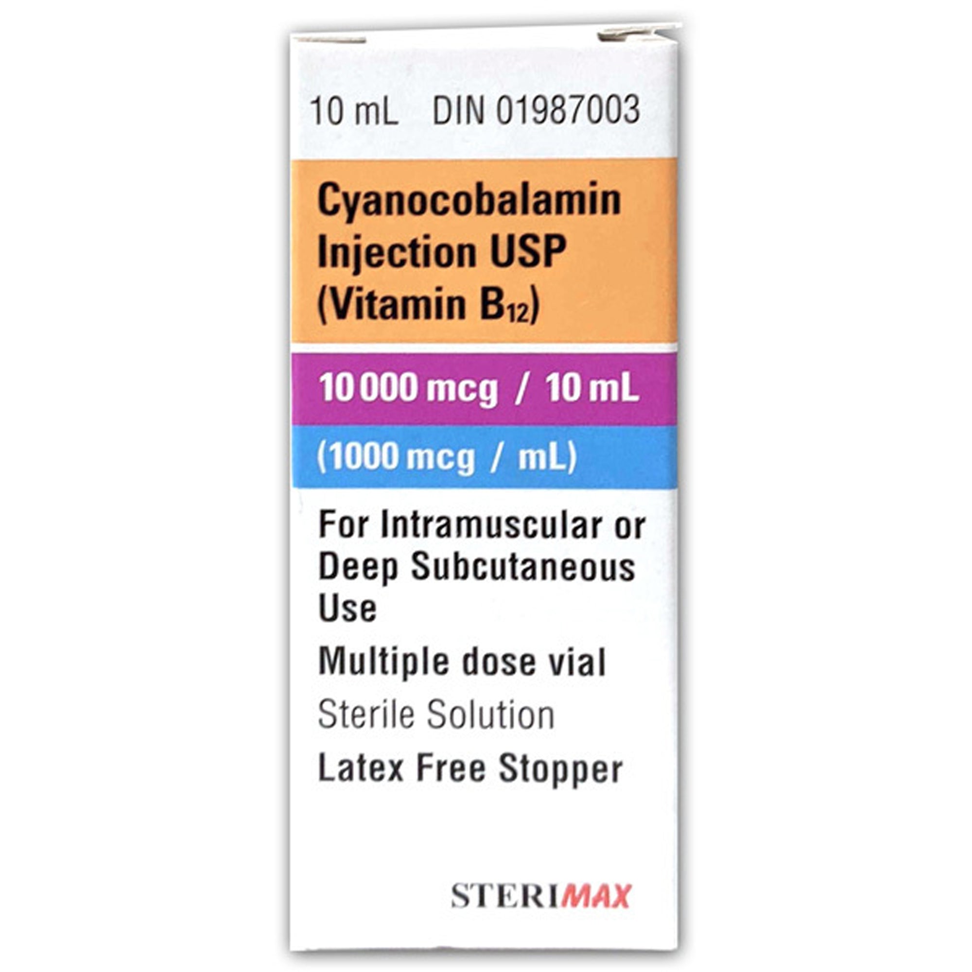 SteriMax Cyanocobalamine Vitamin B12 1000 mcg/mL - 10 mL