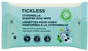 Tickless Citronella Scented Dog Wipe