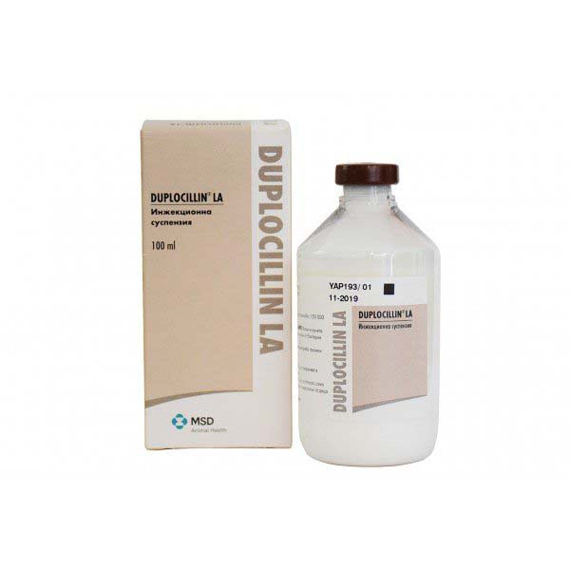 Duplocillin LA (benzylpenicillin procaine and benzylpenicillin benzathine) Injectable