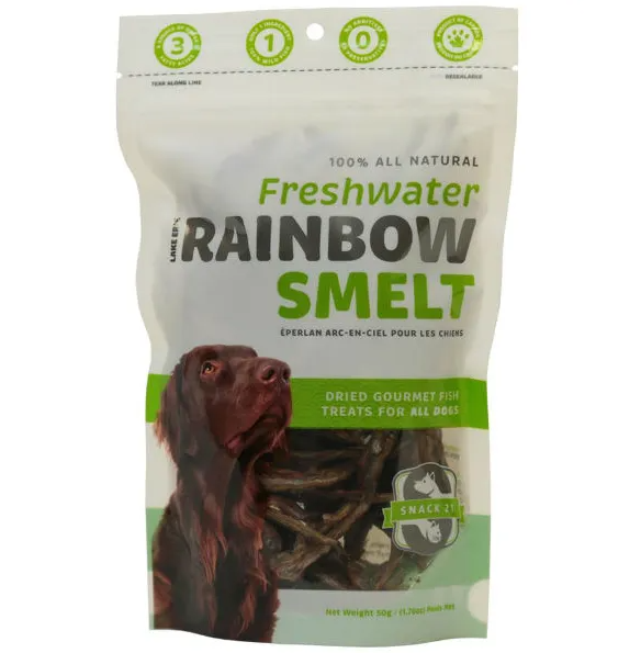 Snack21 Freshwater Lake Erie Rainbow Smelt Treats for Dogs