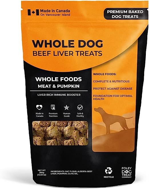 Whole Dog Beef Liver Treats Meat & Pumpkin