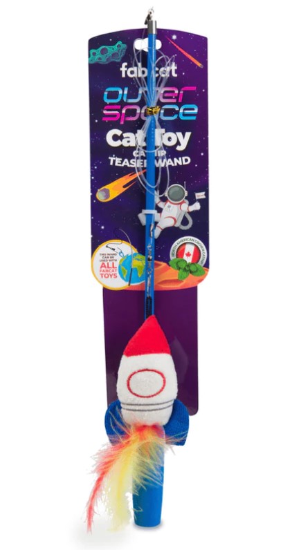 FabCat Cat Nip Teaser Wand Outer Space