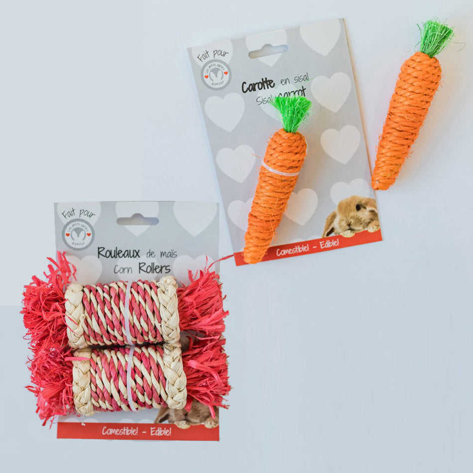 Les Petits Lapins d'Amour Edible Toy For Rabbits Carrot