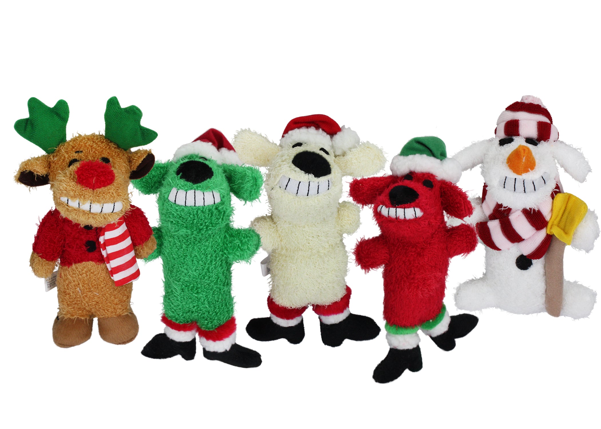 Holiday Loofa Dog Toy Reindeer - %Single%