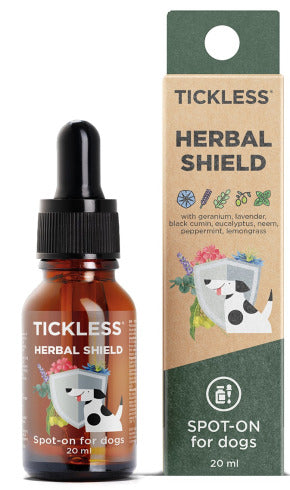Tickless Herbal Shield Spot-On Essential Oil Blend for Dogs