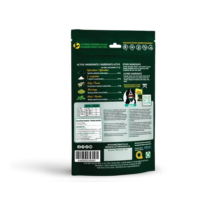 My Home Treats Dental + Breath Supplement Treats for Dogs